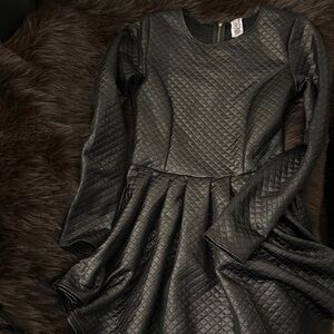 Elegant Black Quilted Dress